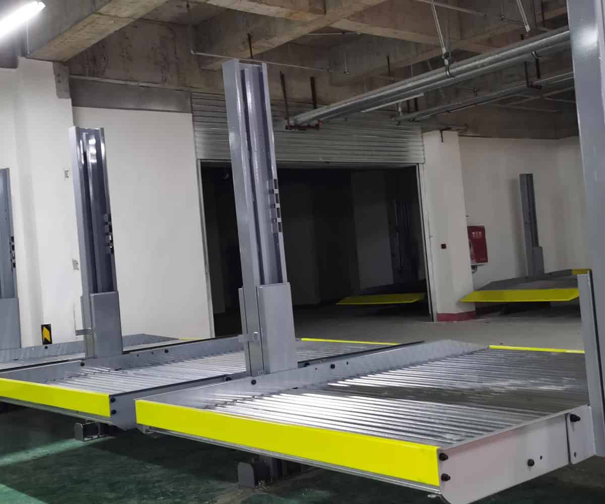 長寧二層升降式機械停車設(shè)備過驗收